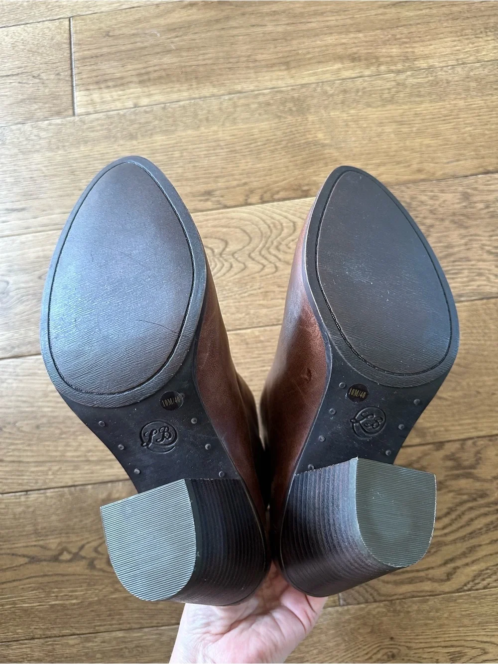New Lucky Brand Eesa Brown Leather Booties Sz 10